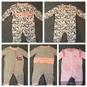 DKNY baby girl rompers lot of 3